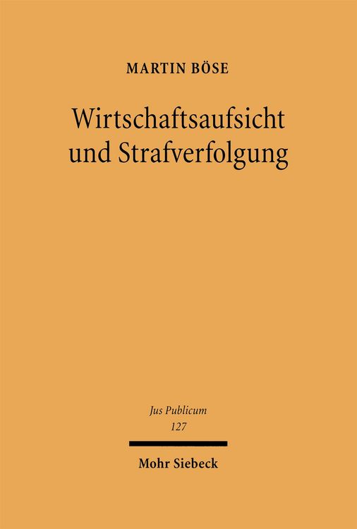 Produktbild: Wirtschaftsaufsicht und Strafverfolgung