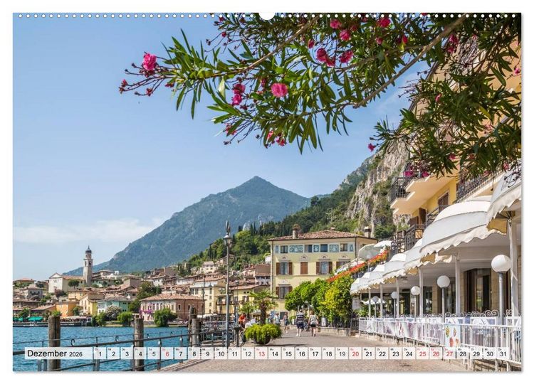 Produktbild: GARDASEE Idyllisches Limone sul Garda (hochwertiger Premium Wandkalender 2026 DIN A2 quer), Kunstdruck in Hochglanz