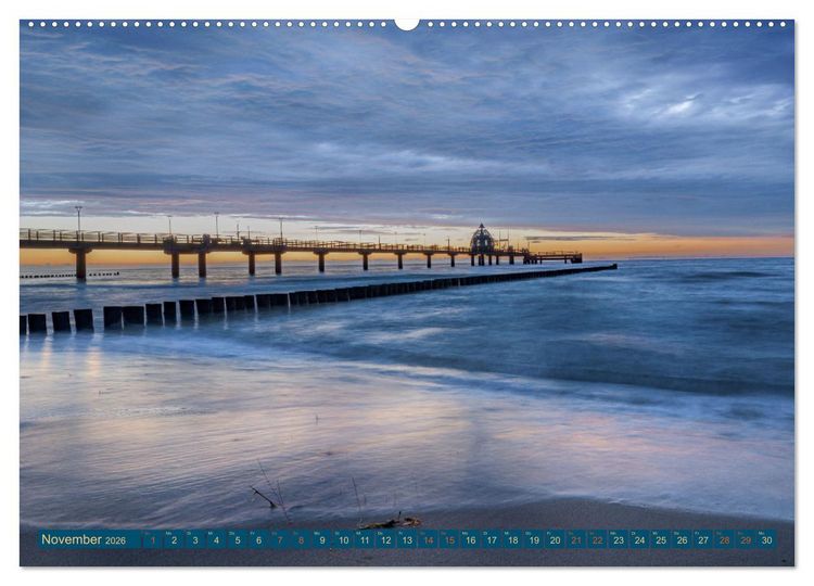 Produktbild: Zingst - die Ostsee von ihrer sch&ouml;nsten Seite (hochwertiger Premium Wandkalender 2026 DIN A2 quer), Kunstdruck in Hochglanz
