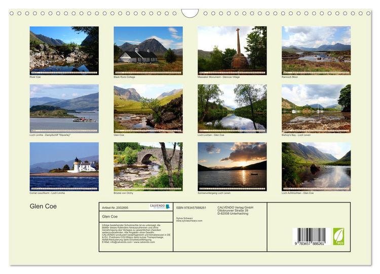 Produktbild: Glen Coe (Wandkalender 2026 DIN A3 quer), CALVENDO Monatskalender