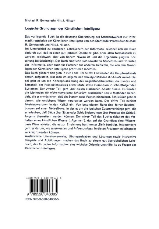 Produktbild: Logische Grundlagen der K&uuml;nstlichen Intelligenz