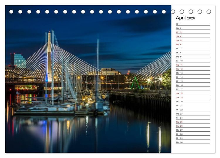 Produktbild: Stadtansichten aus Boston (Tischkalender 2026 DIN A5 quer), CALVENDO Monatskalender