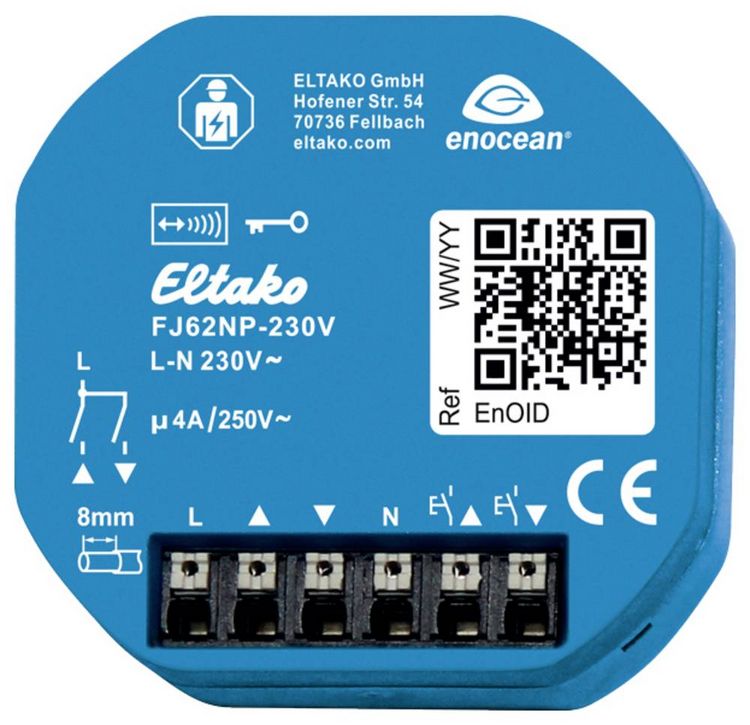 Produktbild: Eltako FJ62NP-230V Funk Jalousie-/Rollladenaktor Unterputz