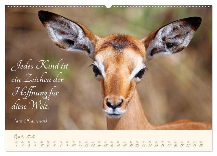 Produktbild: AFRIKA mit einem Hauch von Poesie (hochwertiger Premium Wandkalender 2026 DIN A2 quer), Kunstdruck in Hochglanz
