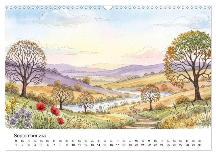 Produktbild: Einfach sch&ouml;n - Natur im Wandel der Jahreszeiten (Wandkalender 2027 DIN A3 quer), CALVENDO Monatskalender