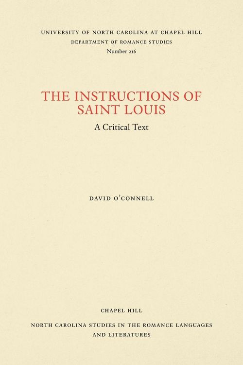 Produktbild: The Instructions of Saint Louis