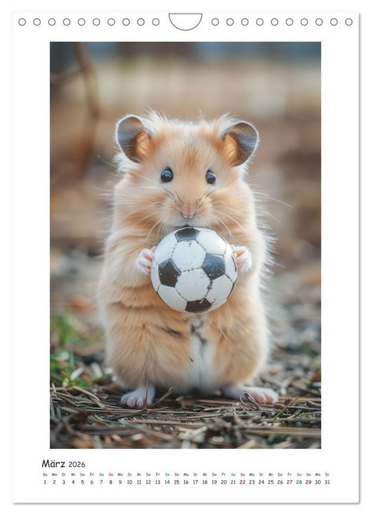 Produktbild: Lustige kleine Hamster (Wandkalender 2026 DIN A4 hoch), CALVENDO Monatskalender