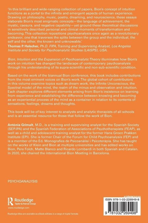 Produktbild: Bion, Intuition and the Expansion of Psychoanalytic Theory