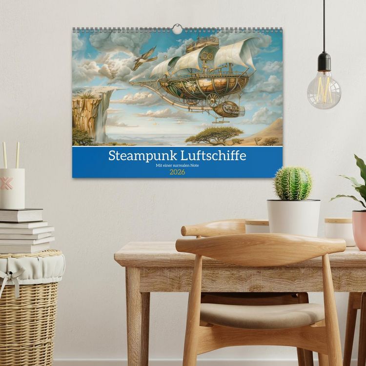 Produktbild: Steampunk Luftschiffe mit einer surrealen Note (Wandkalender 2026 DIN A3 quer), CALVENDO Monatskalender