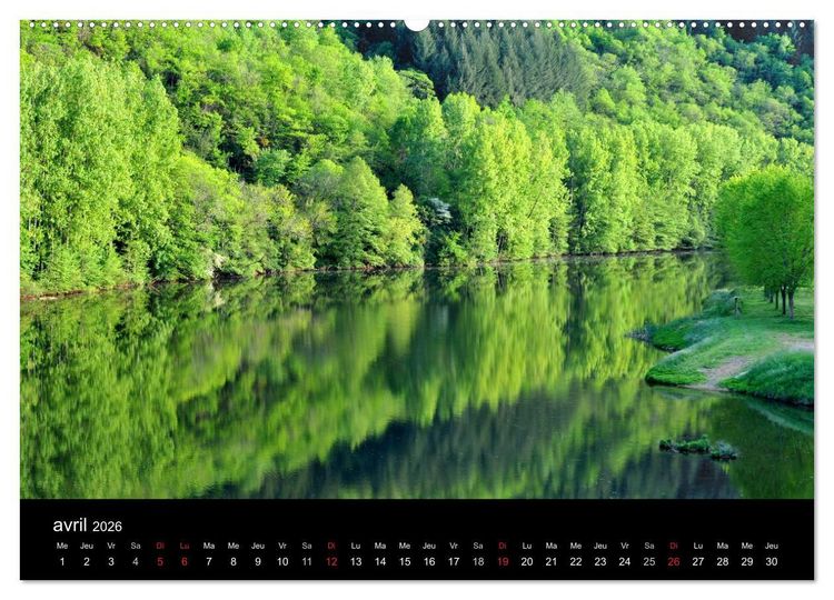 Produktbild: Couleurs Aveyron (Calendrier mural 2026 DIN A2 vertical) calendrier de bureau