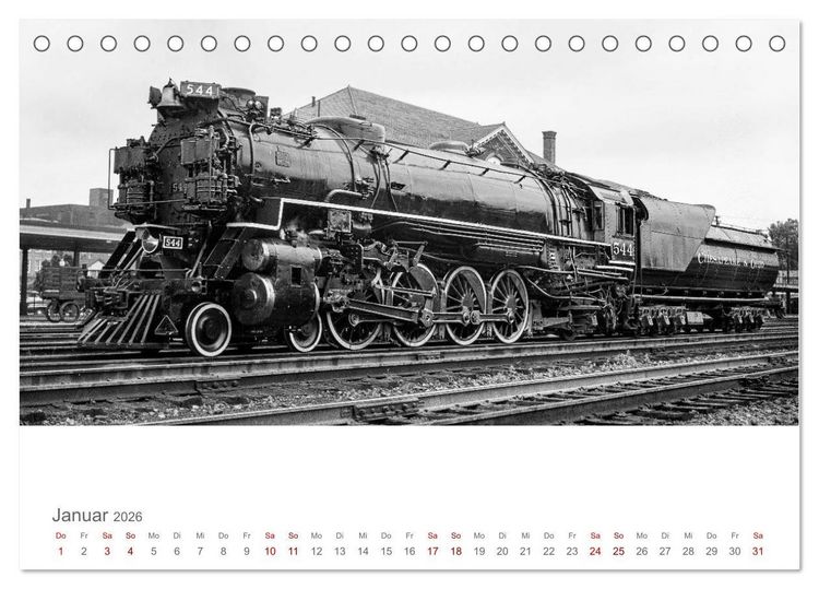 Produktbild: US-Dampflokomotiven (Tischkalender 2026 DIN A5 quer), CALVENDO Monatskalender