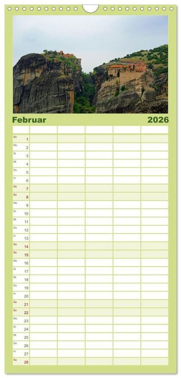 Produktbild: Familienplaner 2026 - Wundersch&ouml;ne Highlights der griechischen Antike mit 5 Spalten (Wandkalender, 21 x 45 cm) CALVENDO