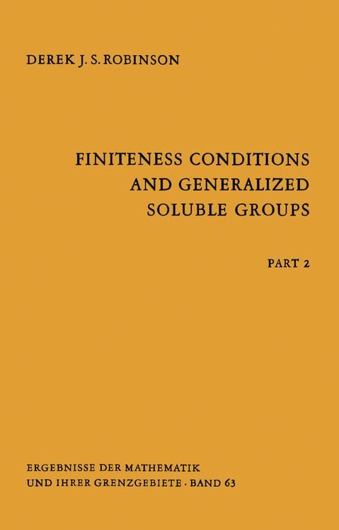 Produktbild: Finiteness Conditions and Generalized Soluble Groups