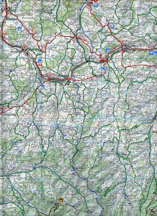 Produktbild: Radwanderkarte Emmental mit Ortsindex (10)