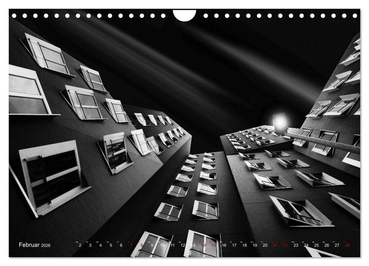 Produktbild: Monochrome Architektur (Wandkalender 2026 DIN A4 quer), CALVENDO Monatskalender