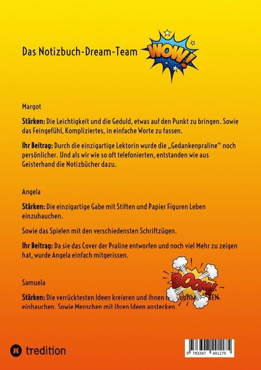 Produktbild: Arbeitsbuch Gedankenpraline, NOTIZBUCH, leere Seiten