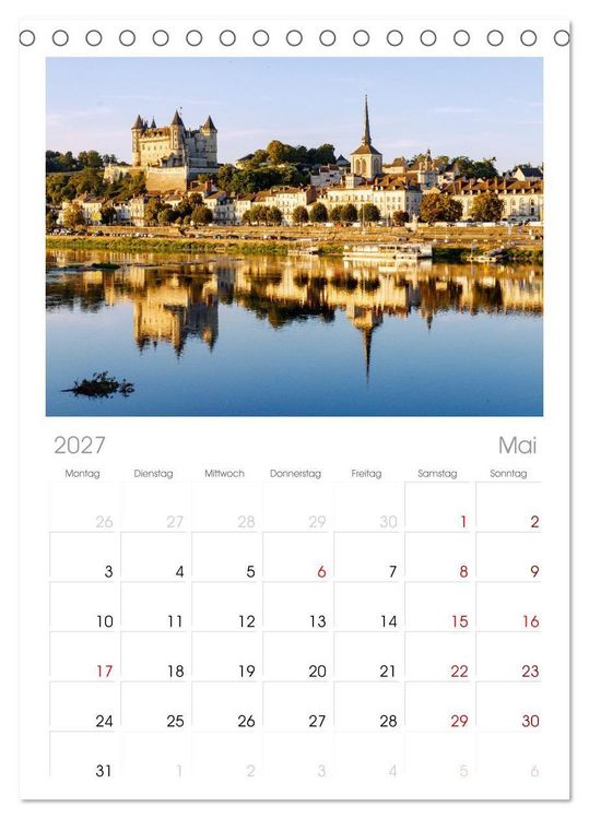 Produktbild: Tischplaner 2027 - Zauberhaftes Tal der Loire. Charmante St&auml;dte und pr&auml;chtige Schl&ouml;sser (A5 Tischkalender zum Aufstellen) CALVENDO