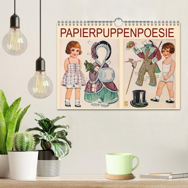 Produktbild: Papierpuppenpoesie (Wandkalender 2027 DIN A4 quer), CALVENDO Monatskalender
