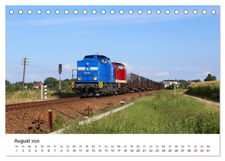 Produktbild: Eisenbahnen in Ostsachsen 2026 (Tischkalender 2026 DIN A5 quer), CALVENDO Monatskalender