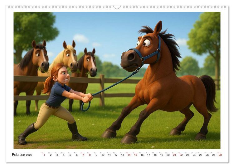 Produktbild: M&auml;dchen brauchen ein Hoppi (hochwertiger Premium Wandkalender 2026 DIN A2 quer), Kunstdruck in Hochglanz