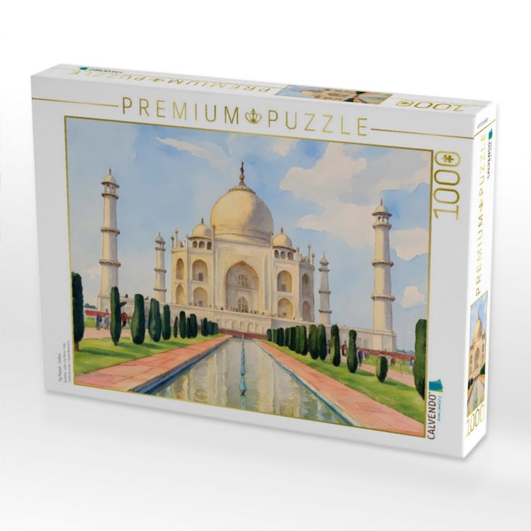 Produktbild: CALVENDO Puzzle Taj Mahal - Indien | 1000 Teile Lege-Gr&ouml;&szlig;e 64x48cm Foto-Puzzle f&uuml;r gl&uuml;ckliche Stunden