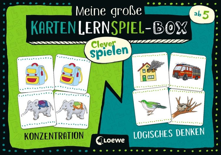 Produktbild: Clever spielen - Meine gro&szlig;e KartenLernSpiel-Box - Konzentration/Logisches Denken