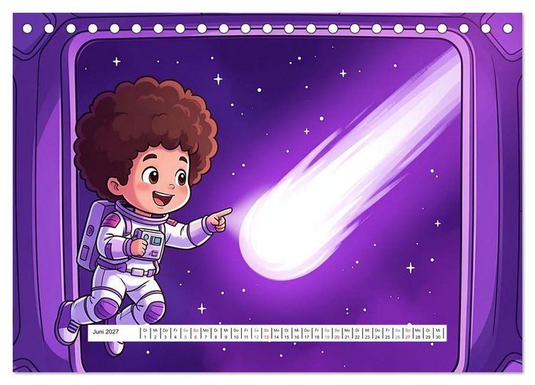 Produktbild: Kleine Astronauten (Tischkalender 2027 DIN A5 quer), CALVENDO Monatskalender