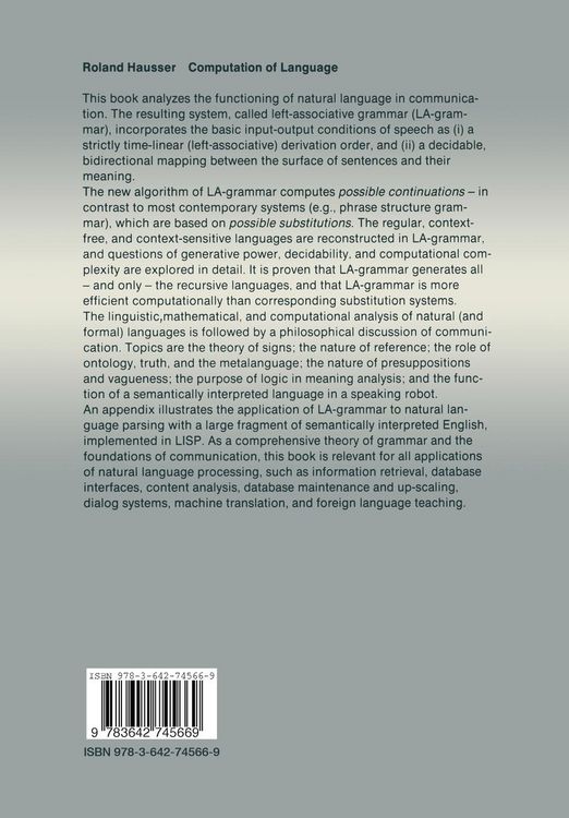 Produktbild: Computation of Language