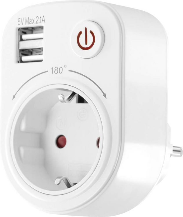 Produktbild: LEDmaxx 106649 Zwischensteckdose mit USB