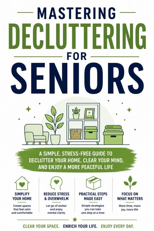 Produktbild: Mastering Decluttering for Seniors: A Simple, Stress-Free Guide to Declutter Your Home, Clear Your Mind, and Enjoy a More Peaceful Life
