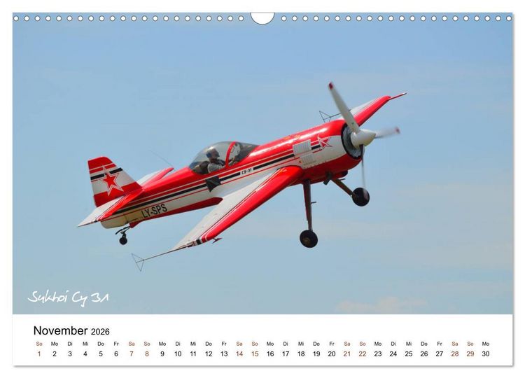 Produktbild: Faszination Kunst- und Segelflug (Wandkalender 2026 DIN A3 quer), CALVENDO Monatskalender