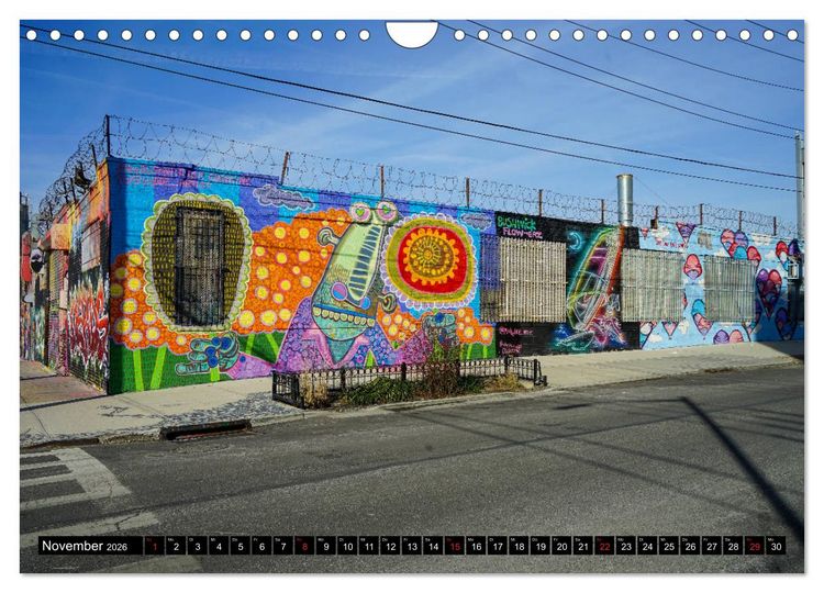 Produktbild: Bushwick Street Art (Wandkalender 2026 DIN A4 quer), CALVENDO Monatskalender
