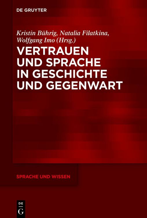Produktbild: Vertrauen und Sprache in Geschichte und Gegenwart