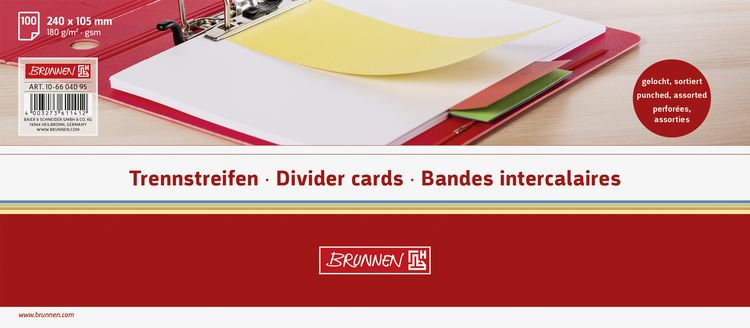Produktbild: Brunnen Trennstreifen 10,5x24cm sortiert