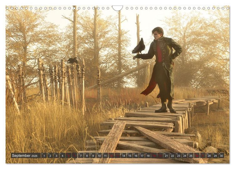 Produktbild: Gothic Sehnsucht (Wandkalender 2026 DIN A3 quer), CALVENDO Monatskalender