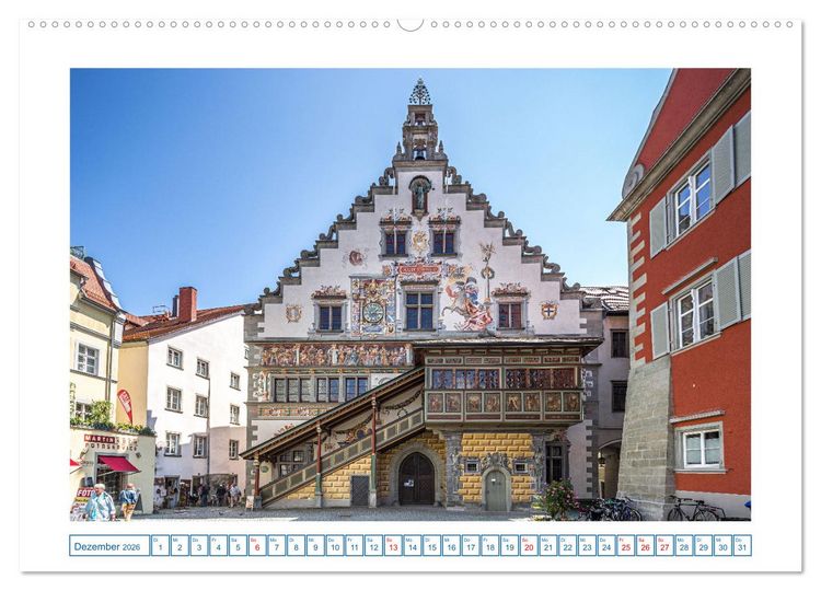 Produktbild: Insel Lindau - Bayerische Perle im Bodensee (Wandkalender 2026 DIN A2 quer), CALVENDO Monatskalender