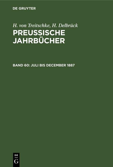 Produktbild: Juli bis December 1887