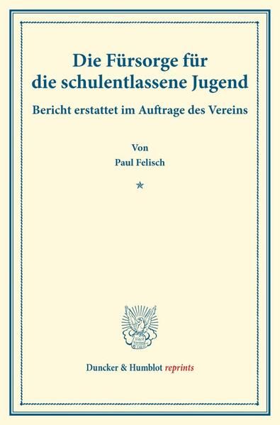 Produktbild: Die F&uuml;rsorge f&uuml;r die schulentlassene Jugend.