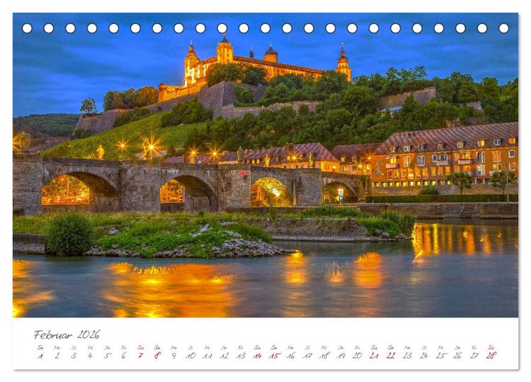 Produktbild: W&uuml;rzburg Die Barockstadt am Main (Tischkalender 2026 DIN A5 quer), CALVENDO Monatskalender