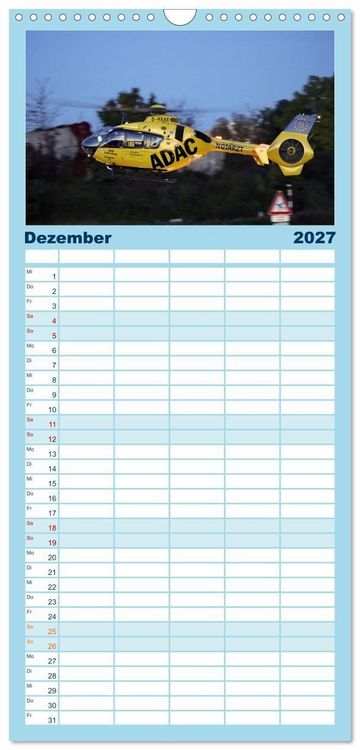 Produktbild: Familienplaner 2027 - Helikopter in der Luft 2.0 mit 5 Spalten (Wandkalender, 21 x 45 cm) CALVENDO