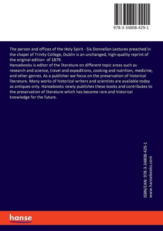 Produktbild: The person and offices of the Holy Spirit