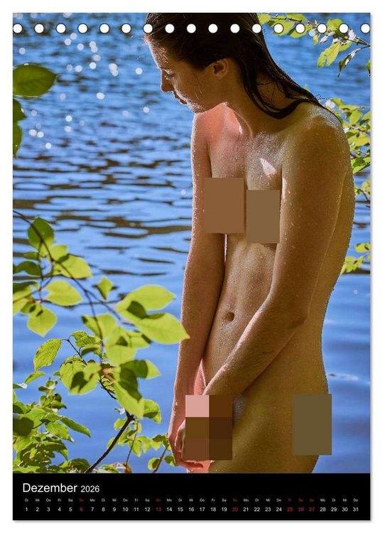 Produktbild: Akt am See (Tischkalender 2026 DIN A5 hoch), CALVENDO Monatskalender