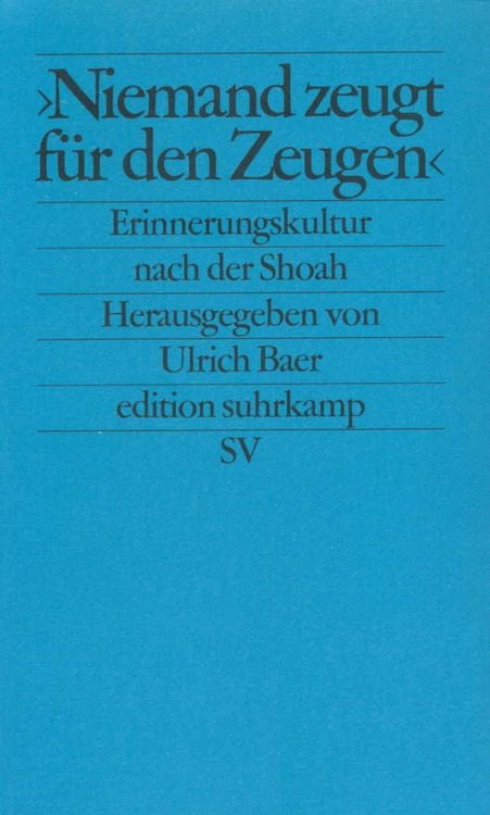 Produktbild: »Niemand zeugt für den Zeugen«
