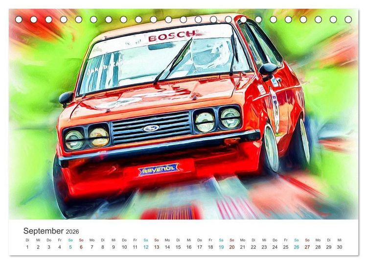 Produktbild: Kultautos - Capri und Escort (Tischkalender 2026 DIN A5 quer), CALVENDO Monatskalender
