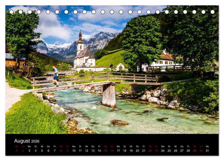 Produktbild: Bayerische Landschaften (Tischkalender 2026 DIN A5 quer), CALVENDO Monatskalender