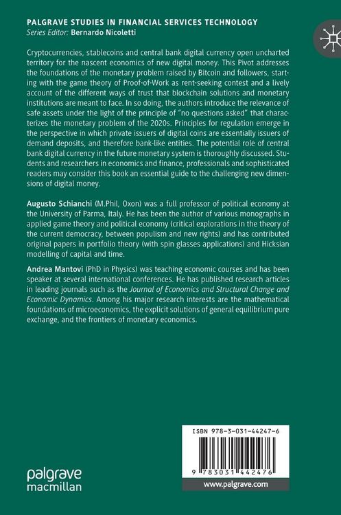 Produktbild: The Economics of Cryptocurrencies and Digital Money