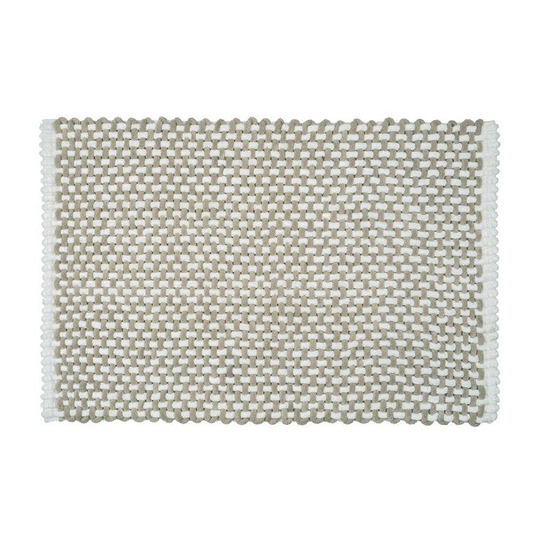 Produktbild: Badteppich Mod. Covelo Wei&szlig;-Beige, 50 x 80 cm, rutschfest und waschbar bis 30 &deg;C