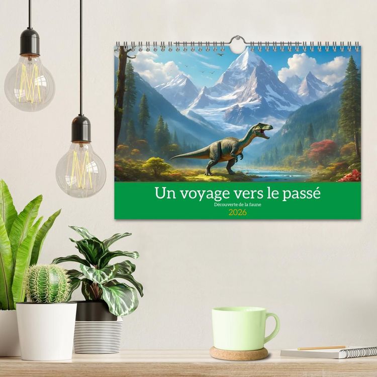 Produktbild: Un voyage vers le pass&eacute; - D&eacute;couverte de la faune (Calendrier mural 2026 DIN A4 vertical), CALVENDO calendrier mensuel