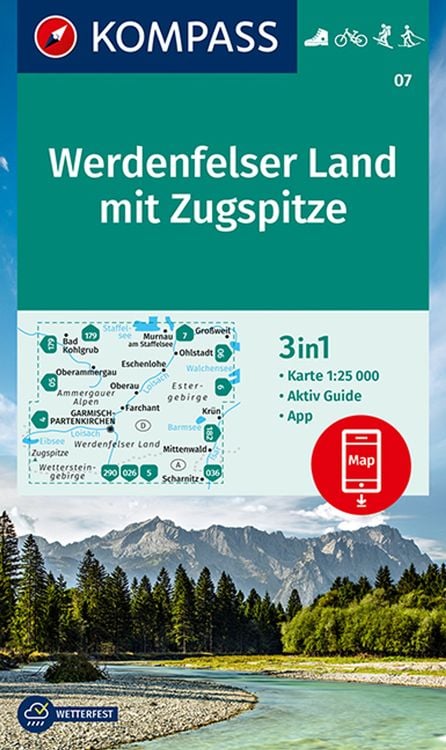 Bild vom Artikel KOMPASS Wanderkarte 07 Werdenfelser Land mit Zugspitze 1:25.000 vom Autor Kompass-Karten GmbH