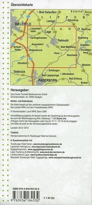 Produktbild: Wanderkarte Nordrhein-Westfalen 39 Hermannsland 1 : 25 000